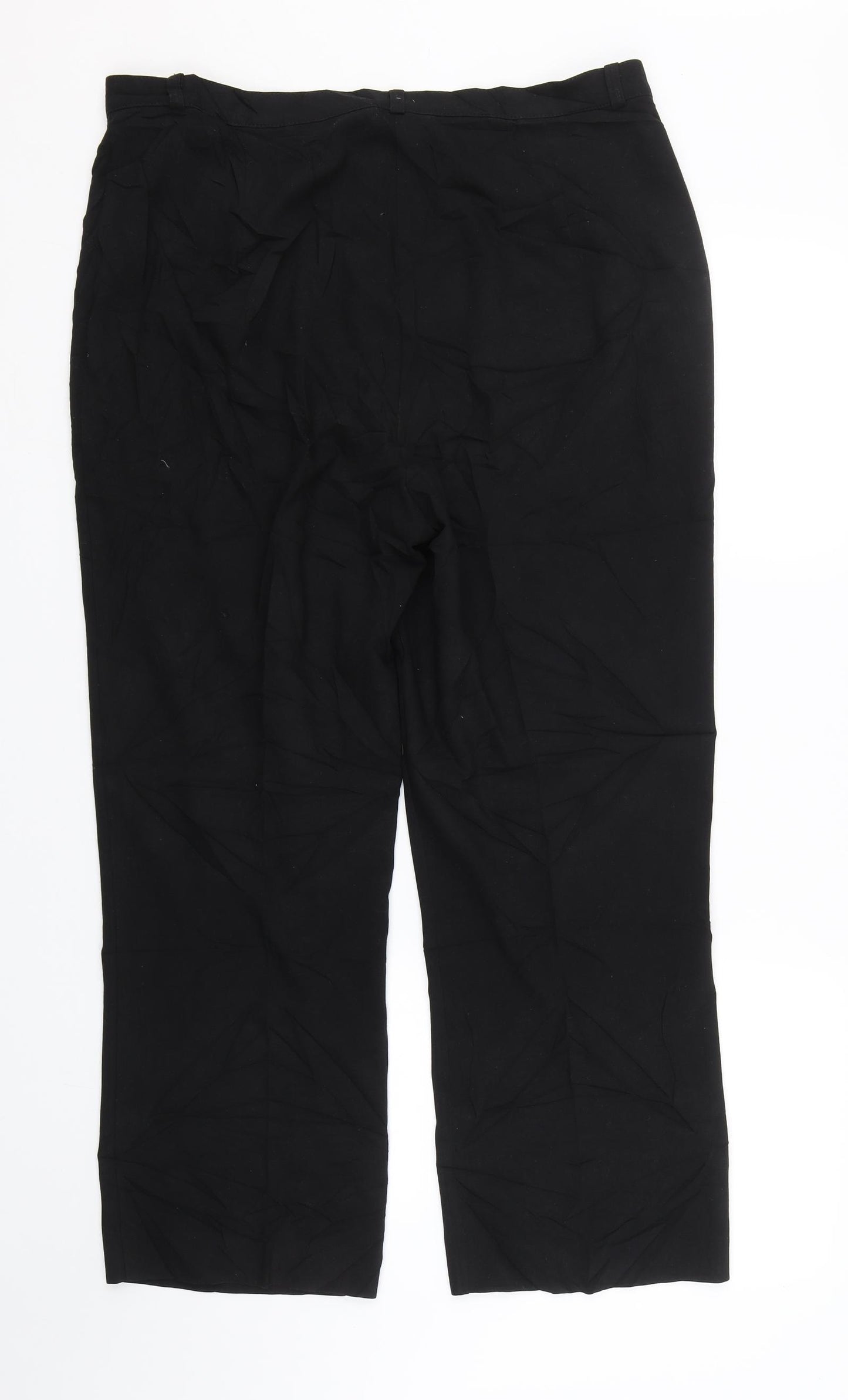 M&S Womens Black   Trousers  Size 16 L25 in