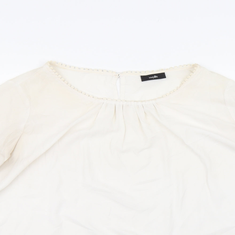Wallis Womens White   Basic Blouse Size L
