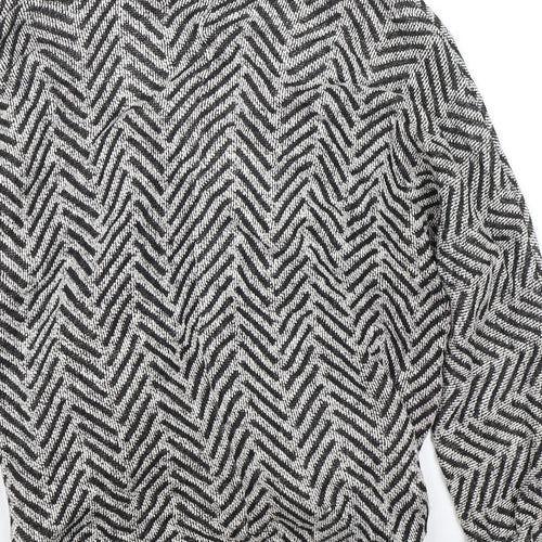 Select Womens Black Striped  Cardigan Jumper Size 12