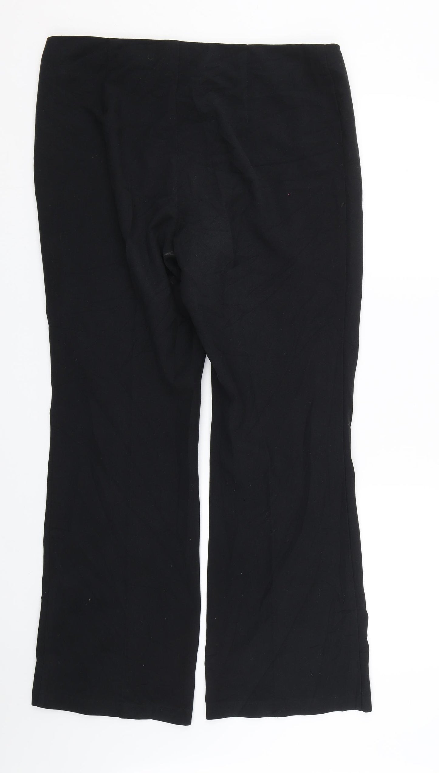 M&S Womens Black   Trousers  Size 14 L27 in