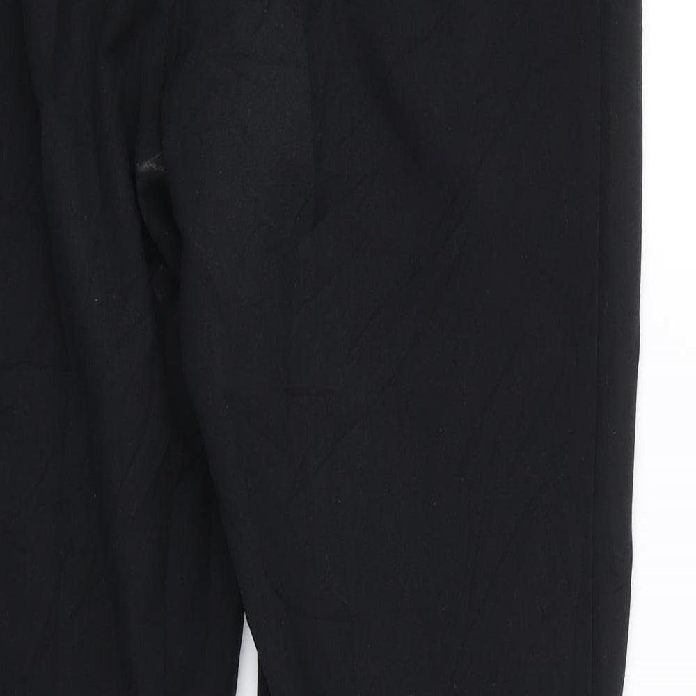 M&S Womens Black   Trousers  Size 14 L27 in