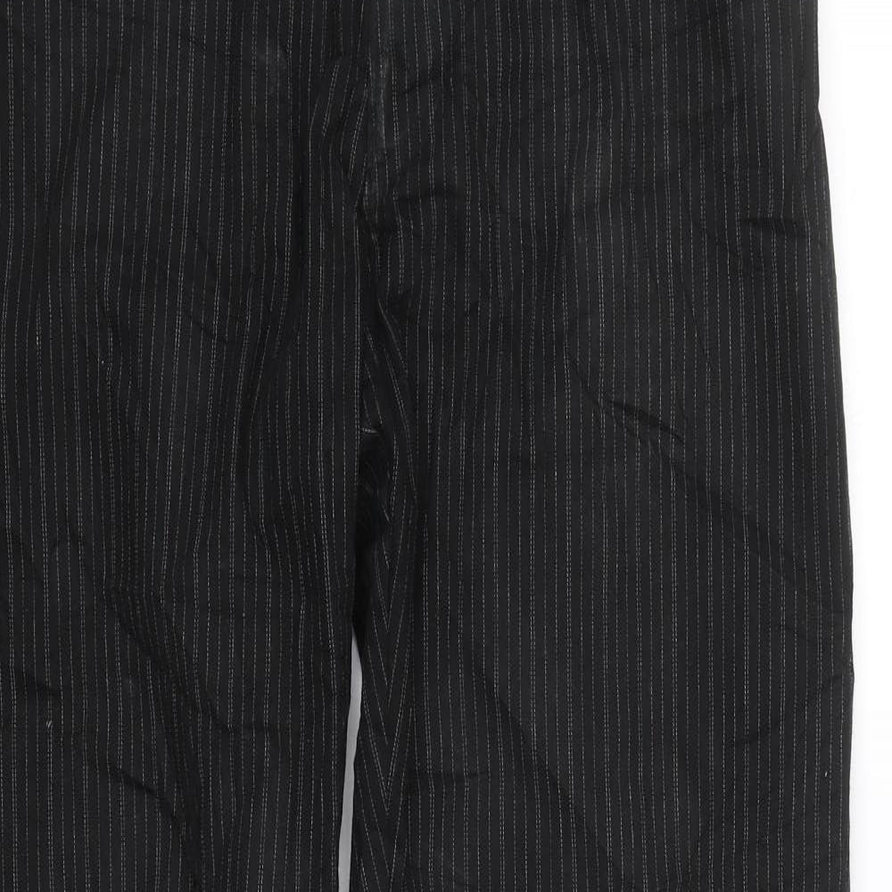 NEXT Womens Black Striped  Trousers  Size 32 L30 in