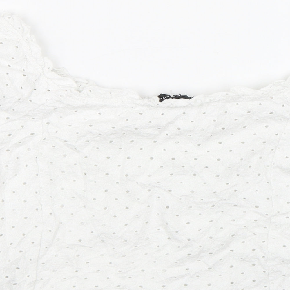 New Look Womens White   Cropped T-Shirt Size 14