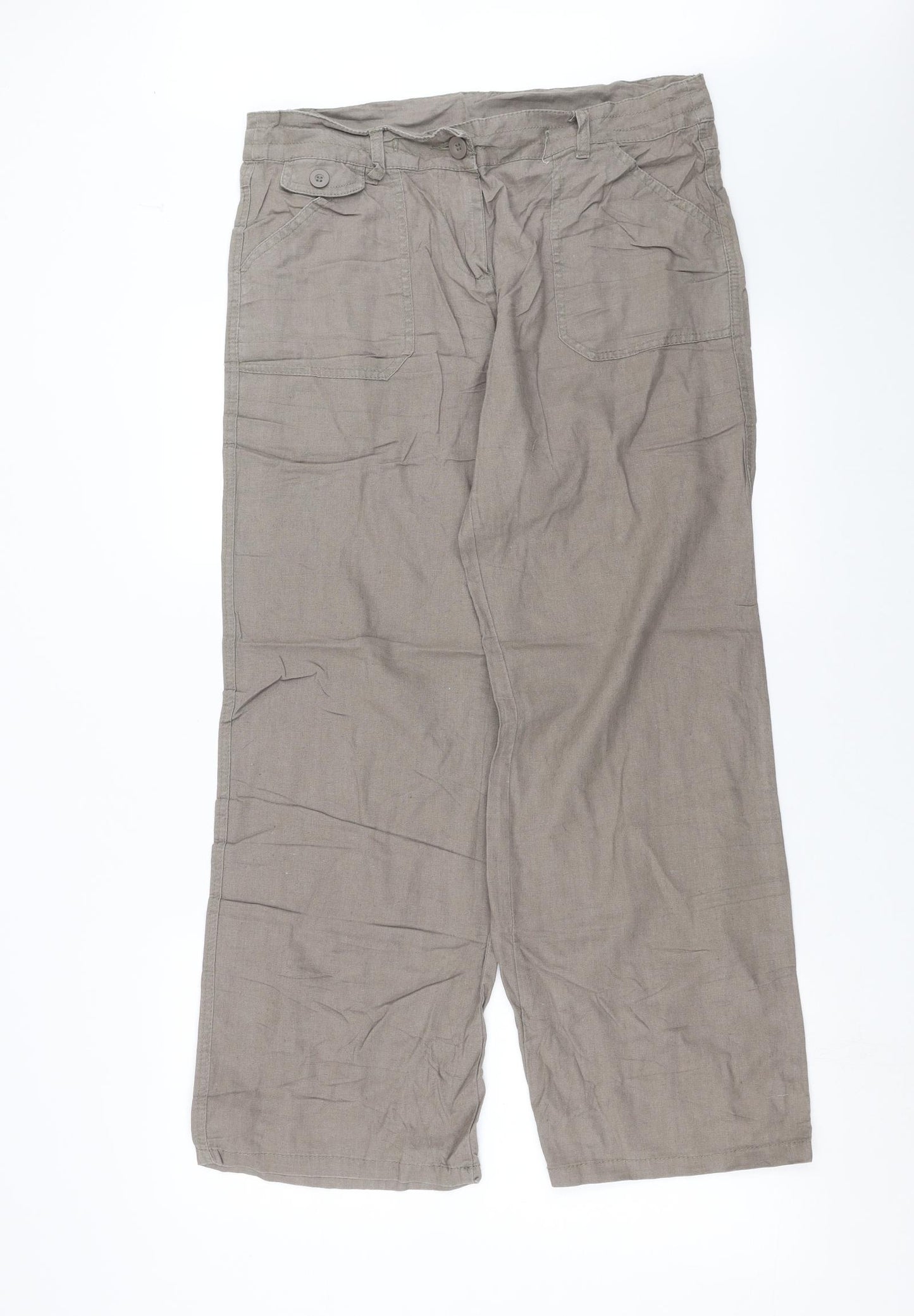 TU Womens Brown   Trousers  Size 12 L29 in