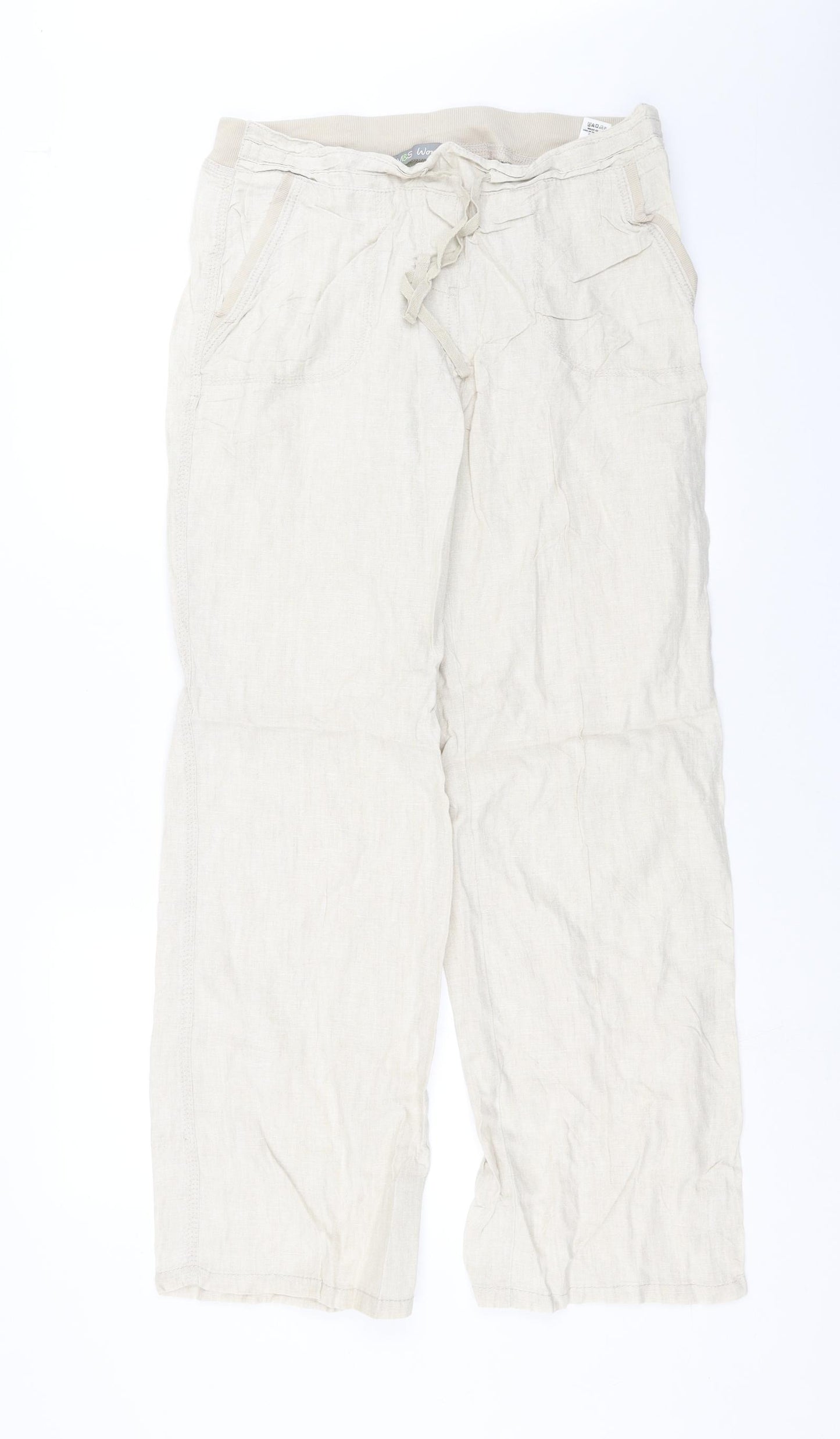 Marks and Spencer Womens Beige   Trousers  Size 12 L30 in