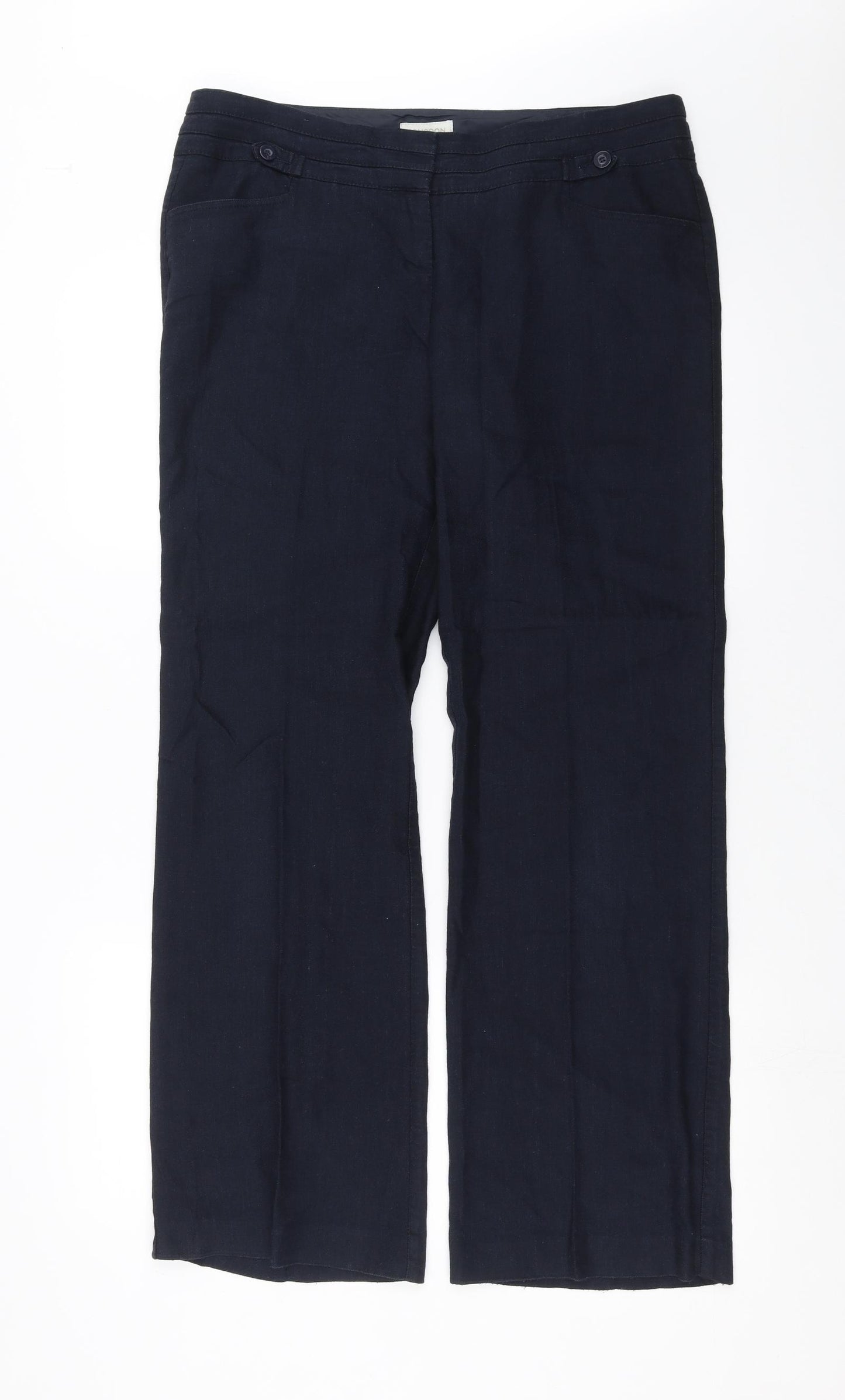 Monsoon Womens Blue   Trousers  Size 14 L30 in
