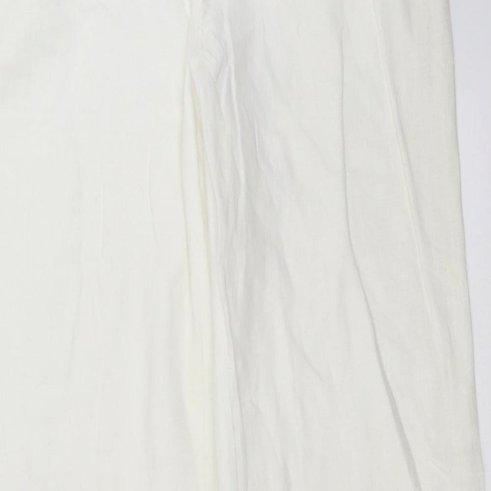 Marks and Spencer Womens White   Trousers  Size 12 L33 in - em
