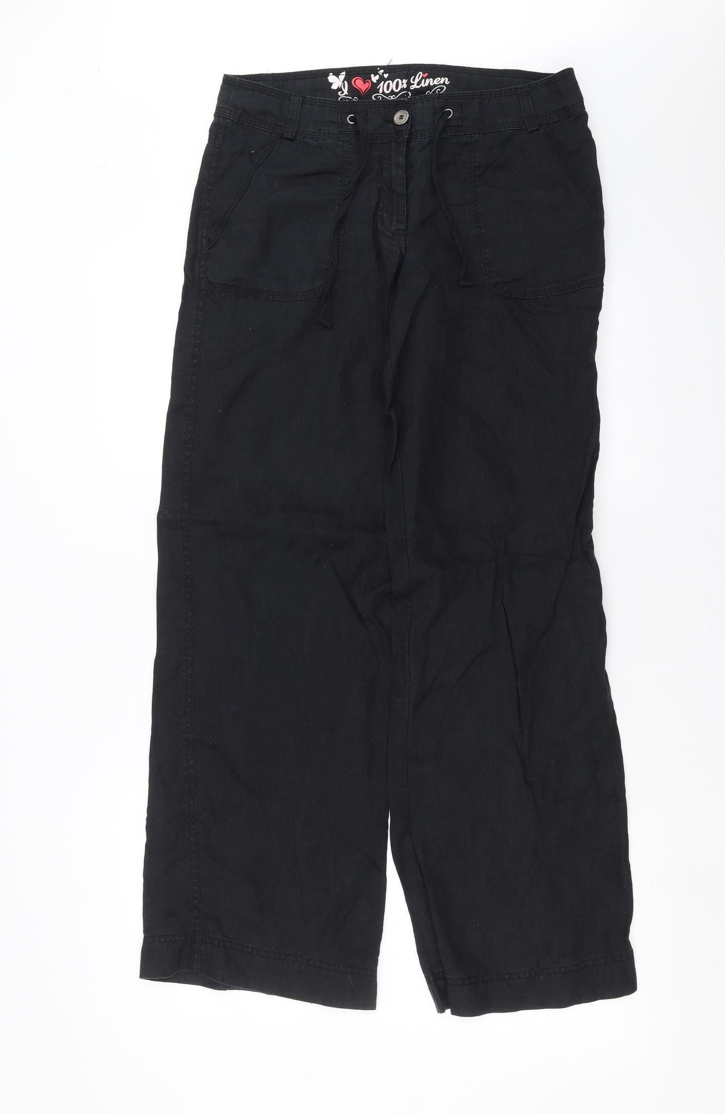 Primark Womens Black   Trousers  Size 10 L31 in