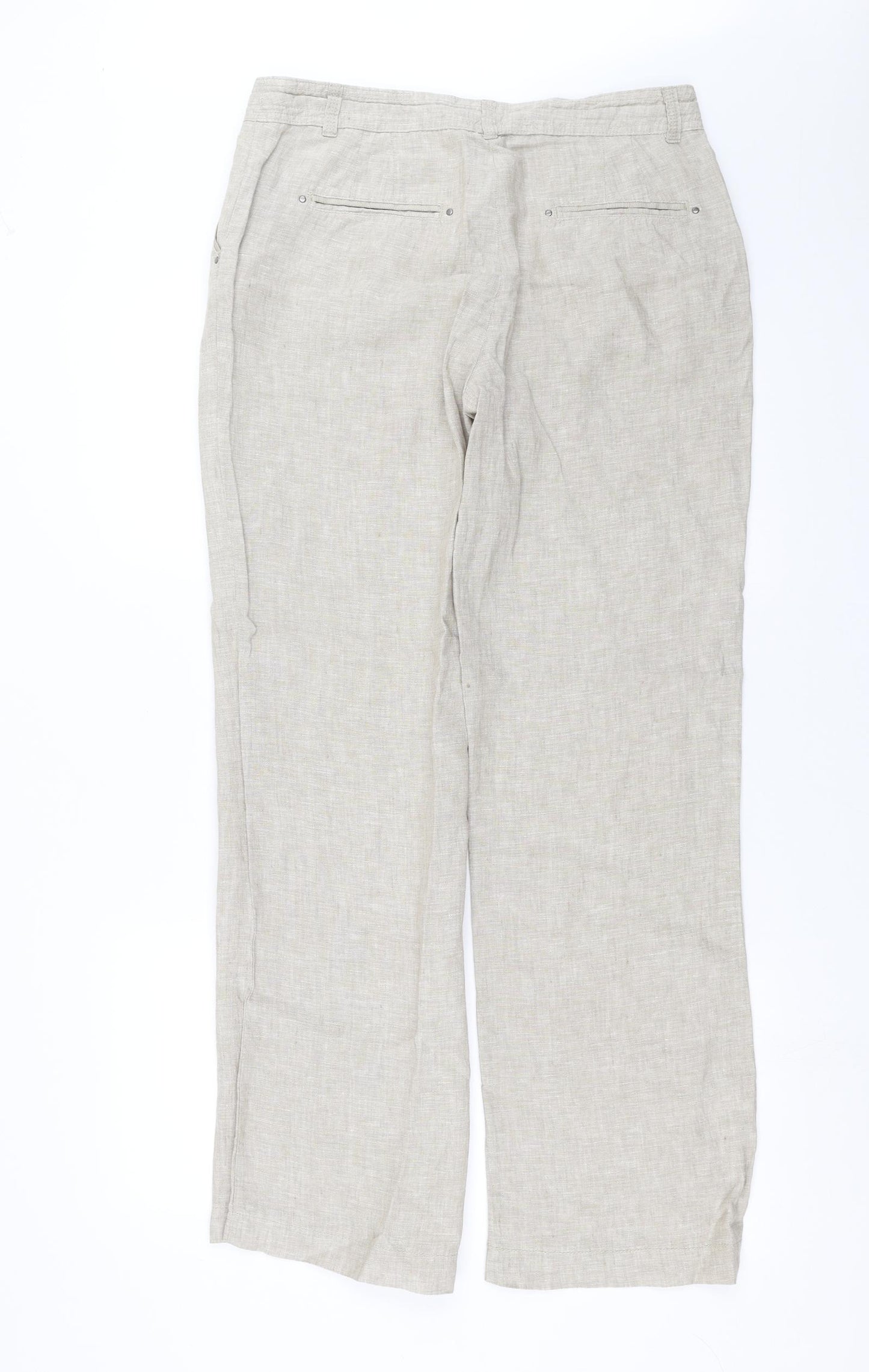 Rocha John Rocha Womens Beige   Trousers  Size 12 L31 in