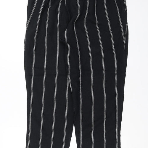 George Womens Black Striped  Trousers  Size 16 L30 in