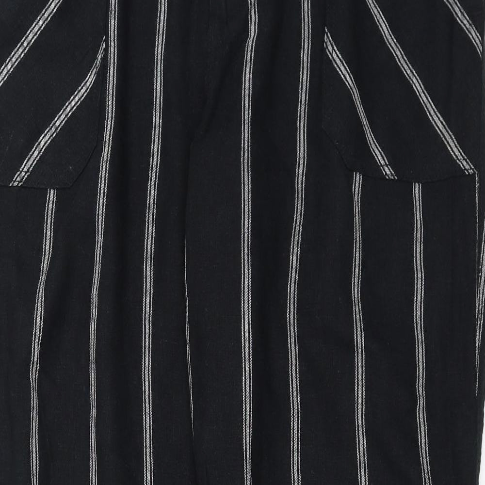 George Womens Black Striped  Trousers  Size 16 L30 in