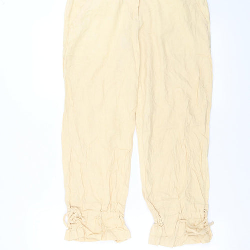 Mysaki Yuki Womens Yellow   Trousers  Size 12 L24 in - cropped