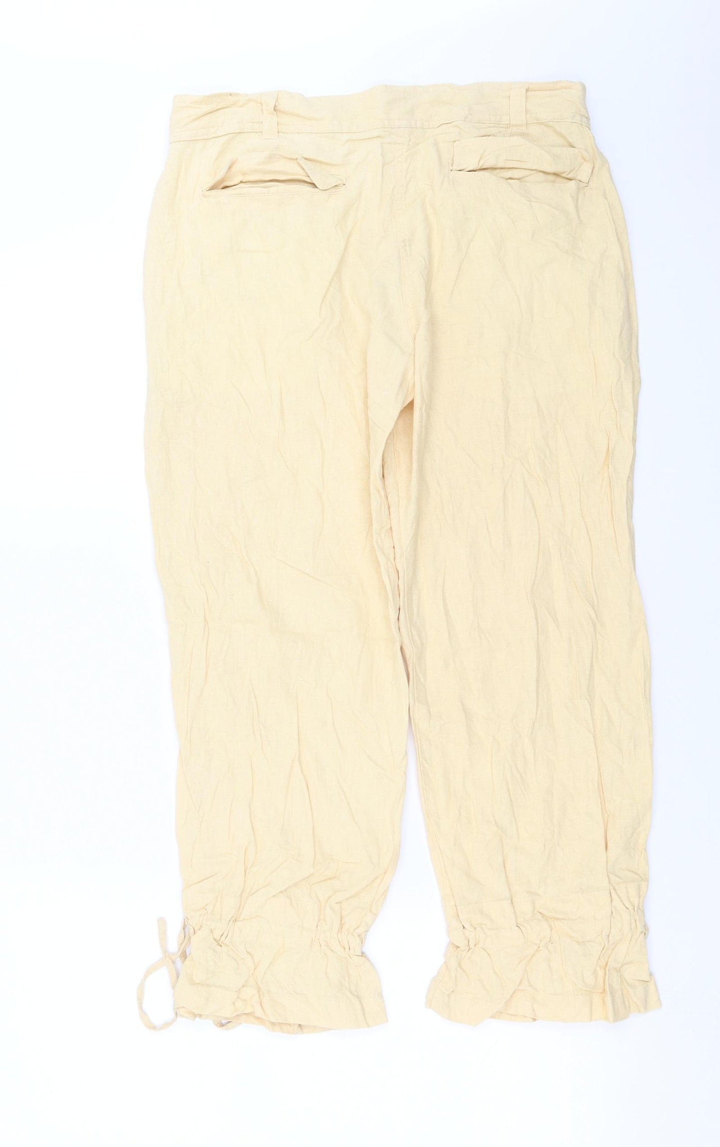 Mysaki Yuki Womens Yellow   Trousers  Size 12 L24 in - cropped