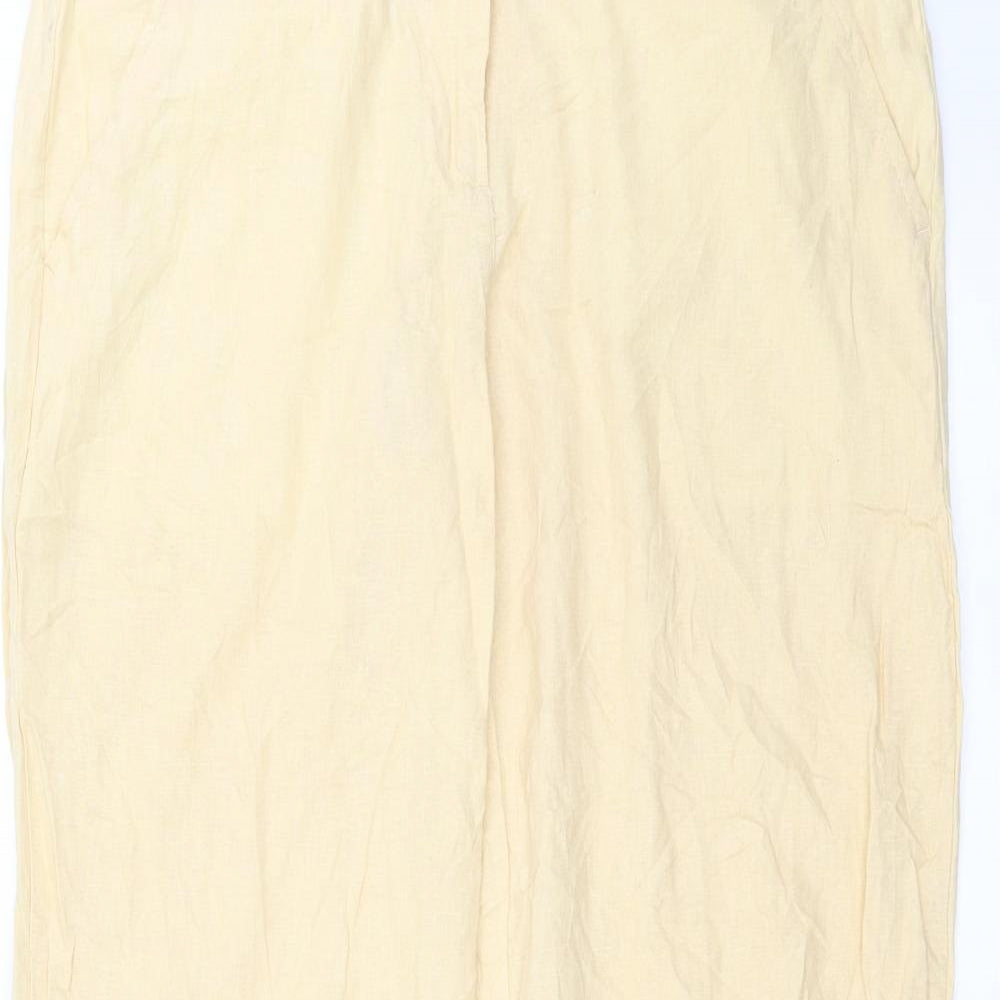 Mysaki Yuki Womens Yellow   Trousers  Size 12 L24 in - cropped