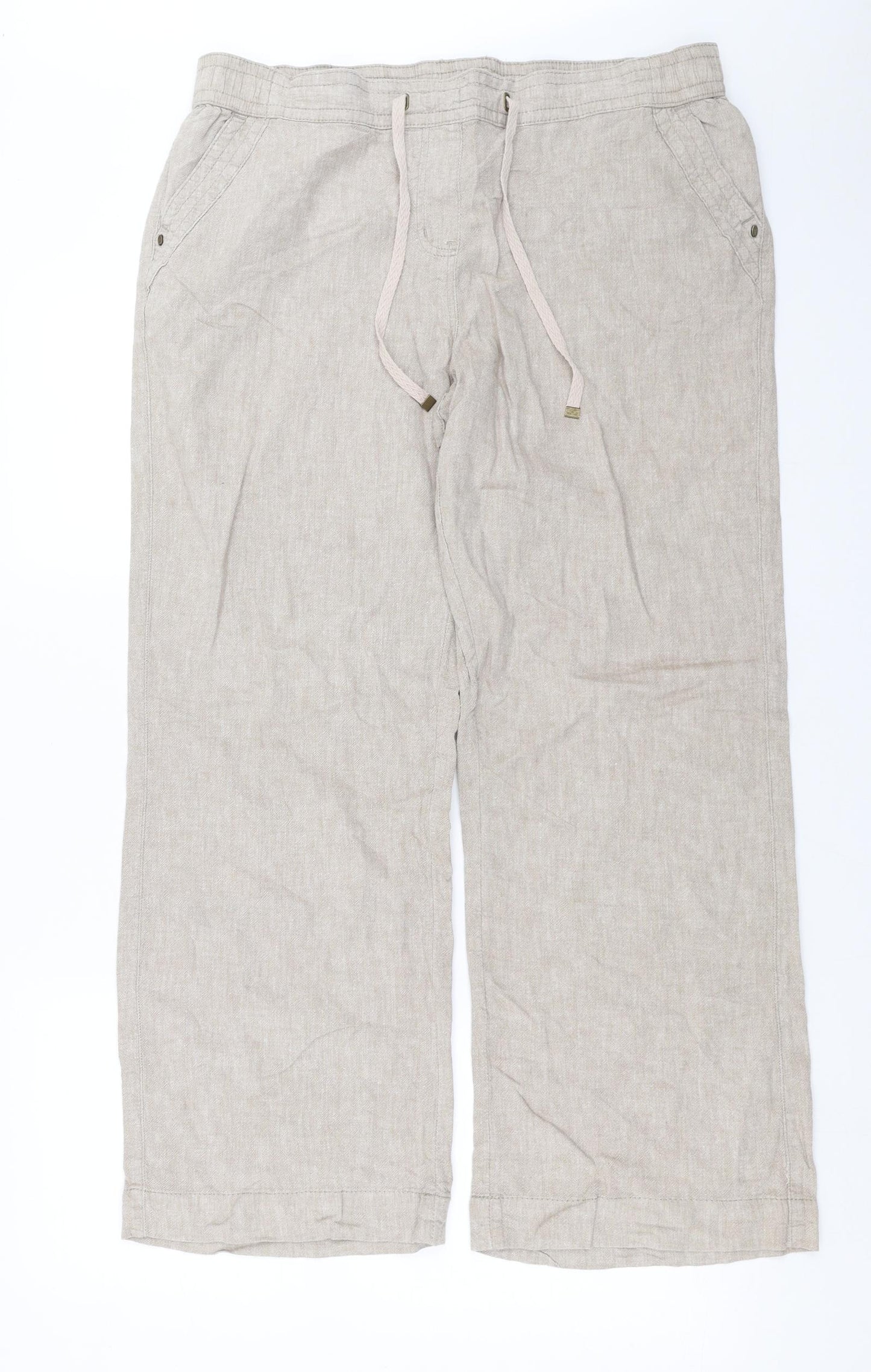 George Womens Beige   Trousers  Size 16 L28 in