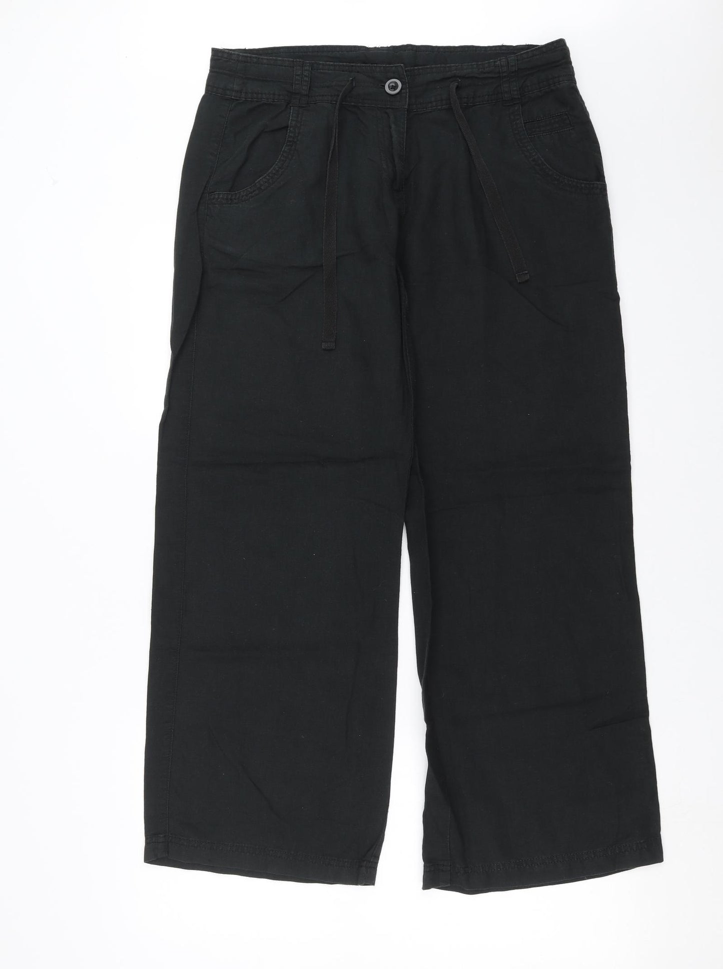Dunnes Stores Womens Black   Trousers  Size 14 L28 in