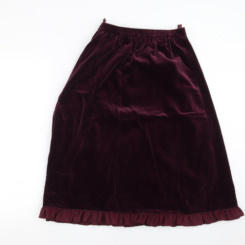 St Michael Womens Purple   A-Line Skirt Size 10