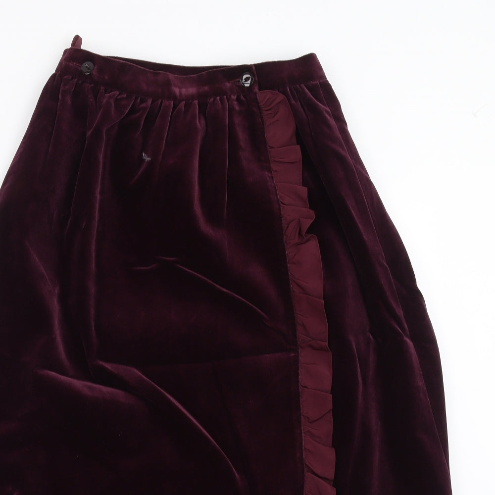 St Michael Womens Purple   A-Line Skirt Size 10