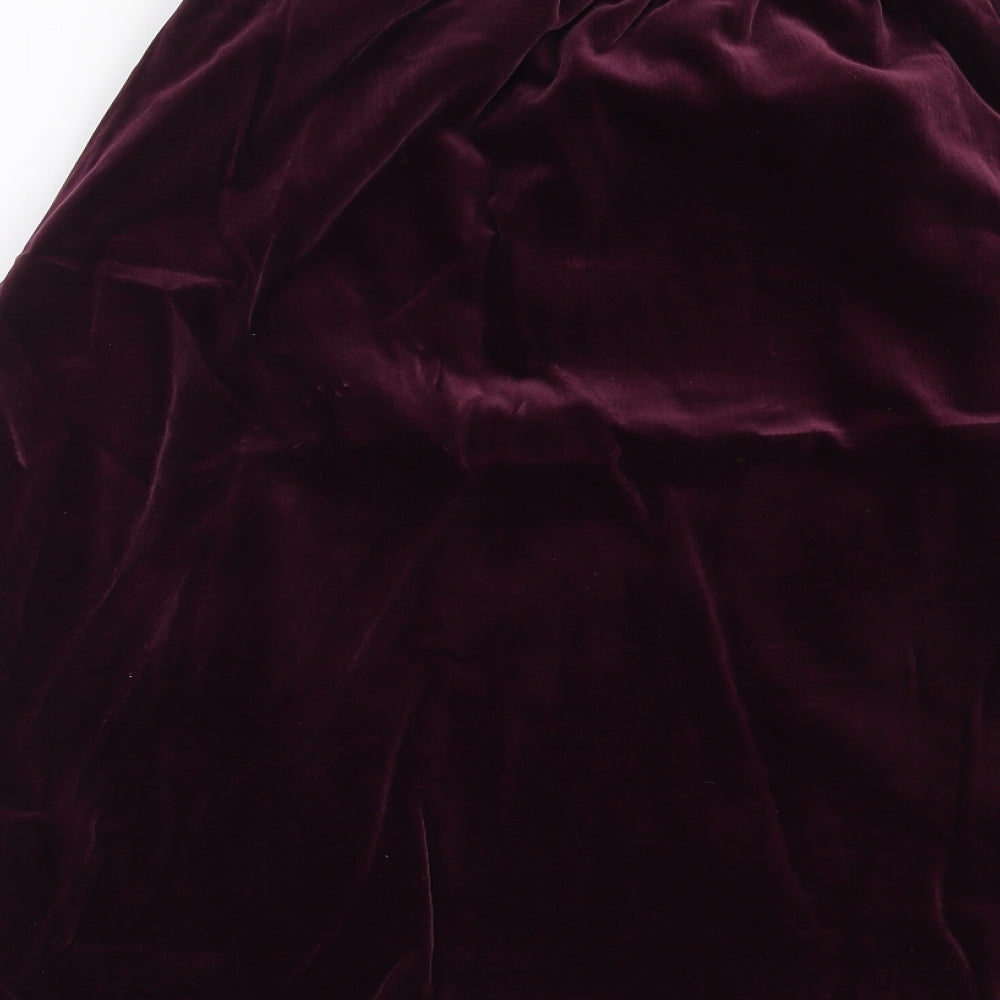 St Michael Womens Purple   A-Line Skirt Size 10
