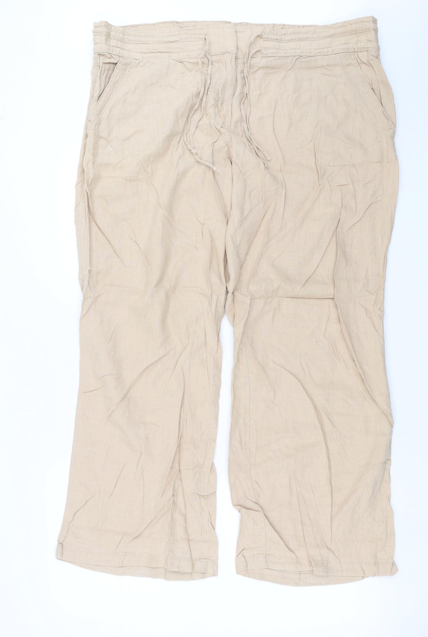 NEXT Womens Beige   Trousers  Size 20 L30 in