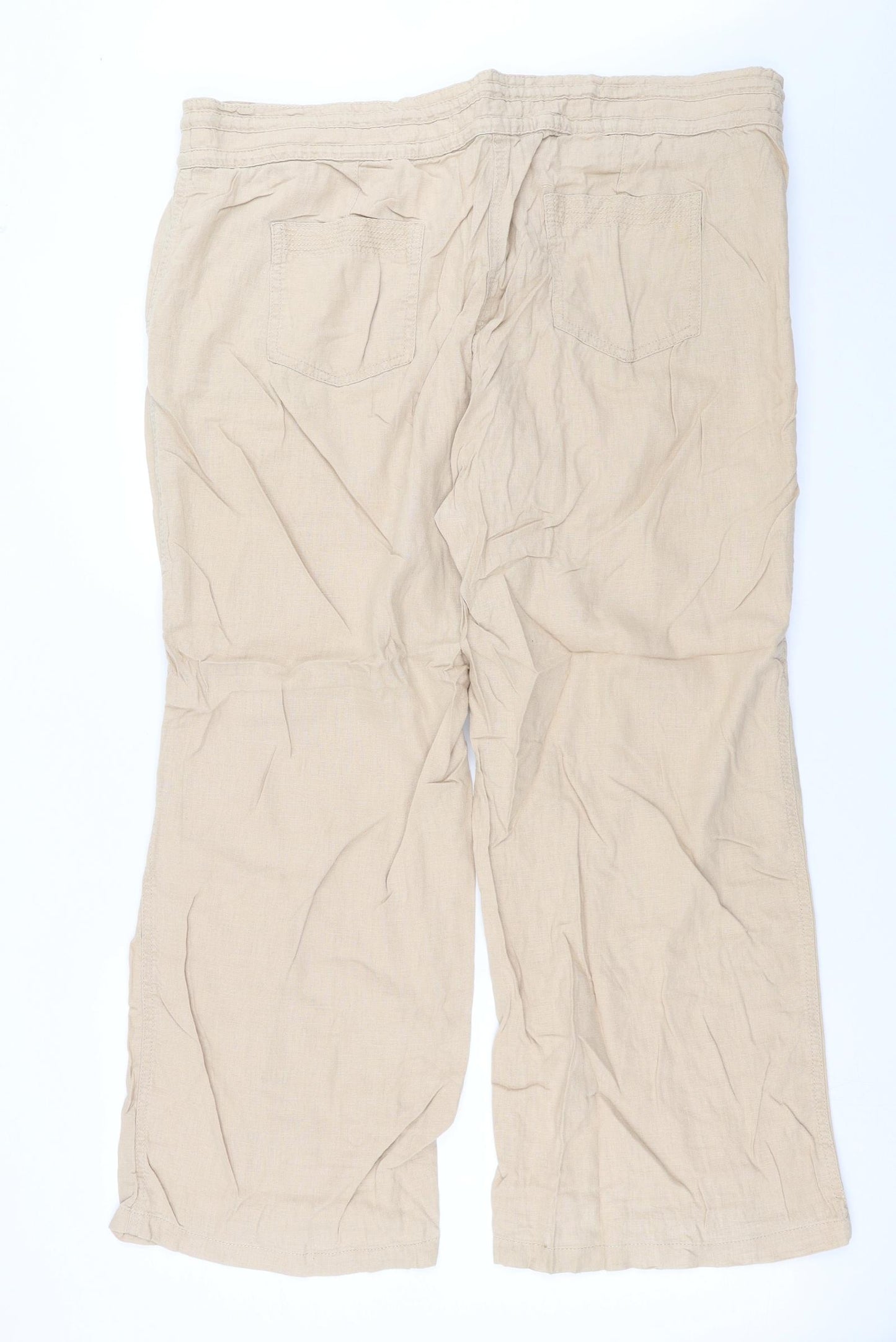 NEXT Womens Beige   Trousers  Size 20 L30 in