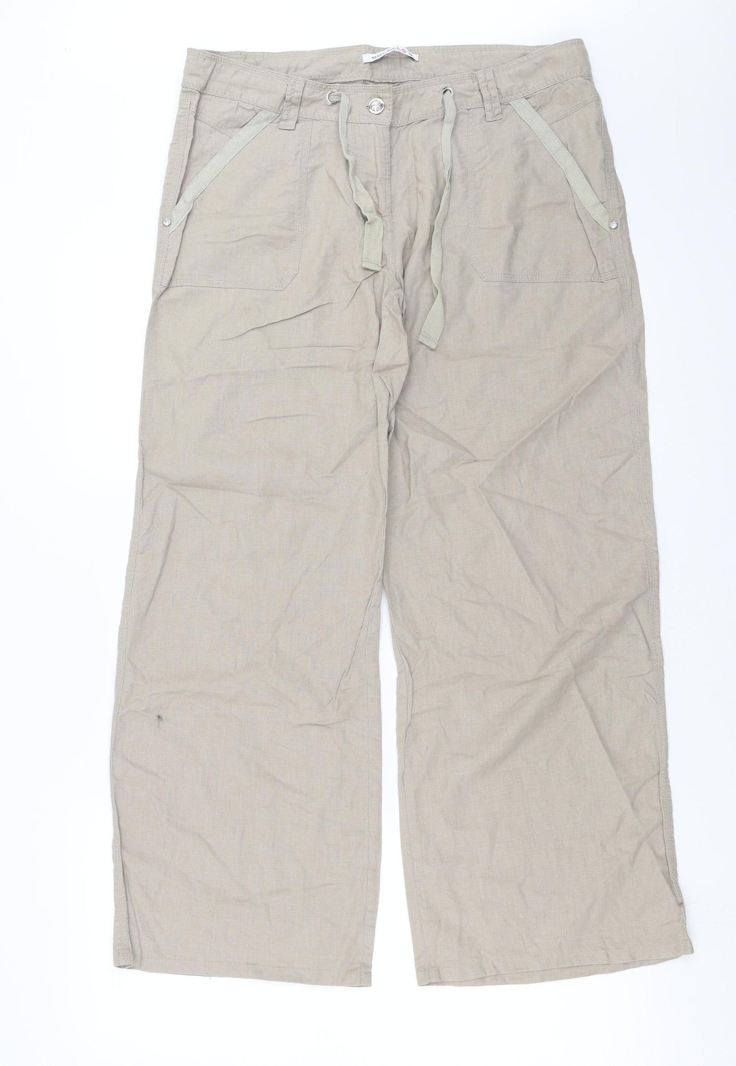 Select Womens Beige   Trousers  Size 12 L28 in