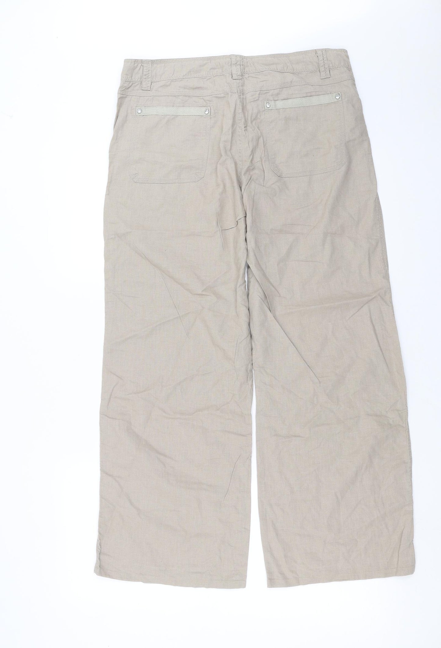 Select Womens Beige   Trousers  Size 12 L28 in