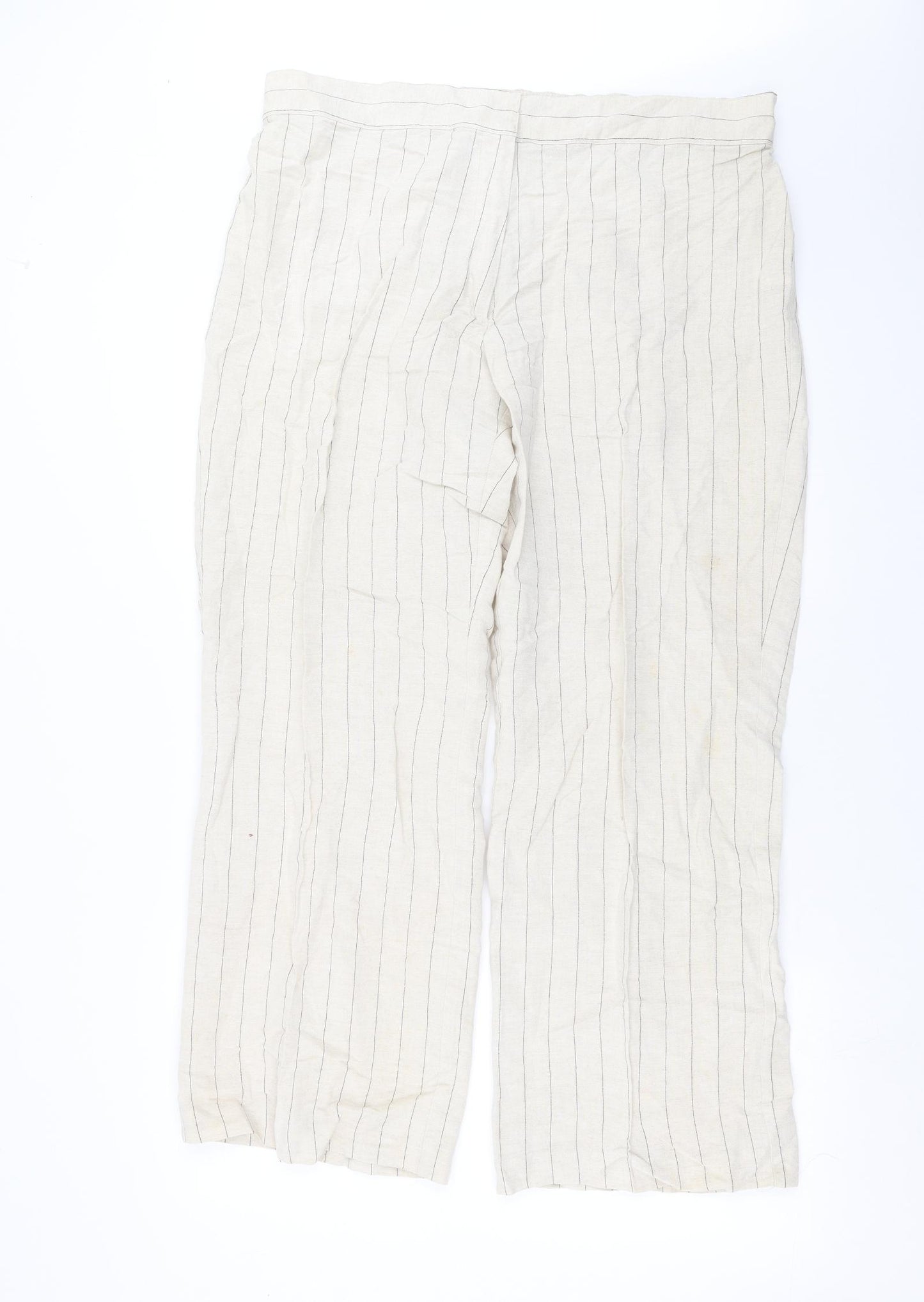 Rogers+Rogers Womens Beige Striped  Trousers  Size 20 L30 in