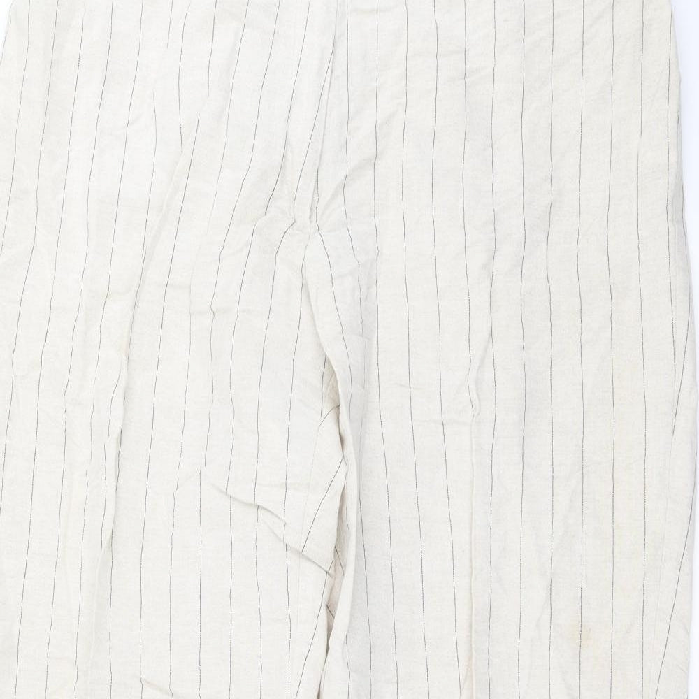 Rogers+Rogers Womens Beige Striped  Trousers  Size 20 L30 in