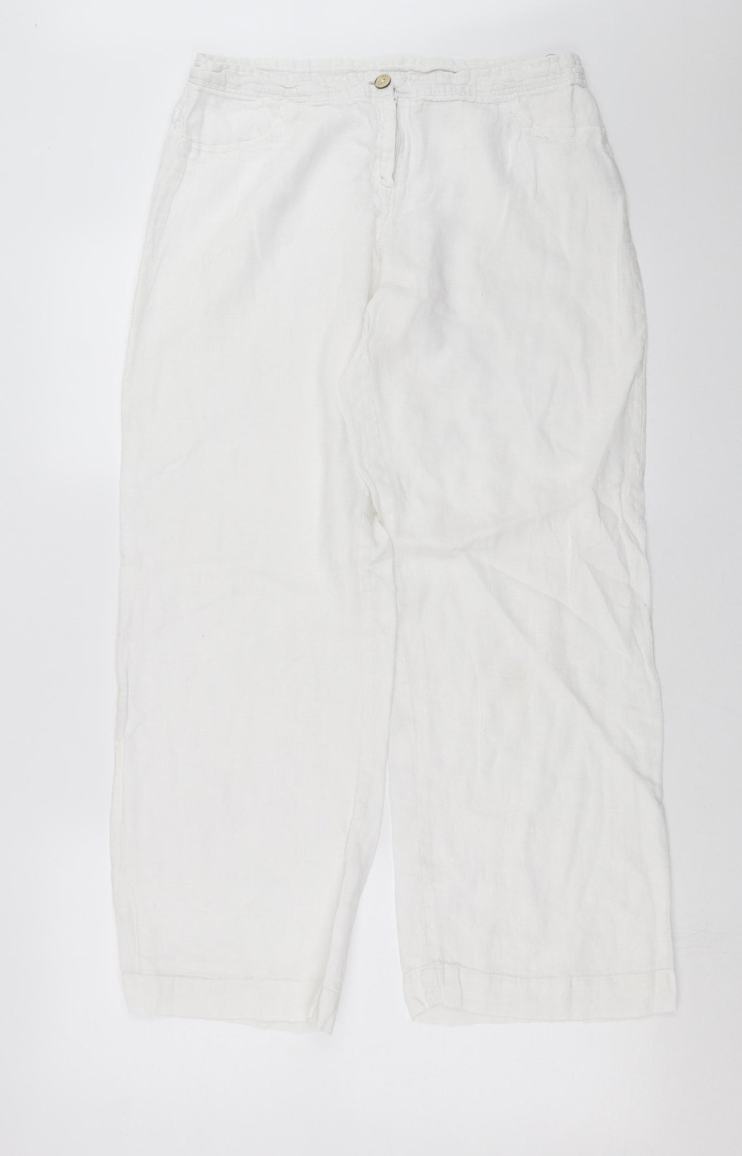 Aspiga Womens White   Trousers  Size M L29 in