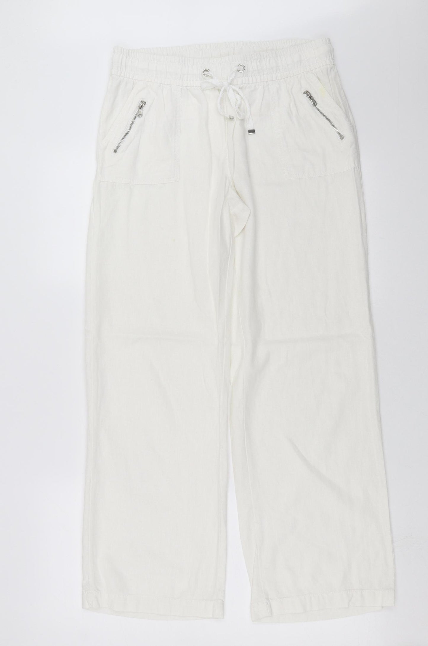George Womens White   Trousers  Size 10 L28 in