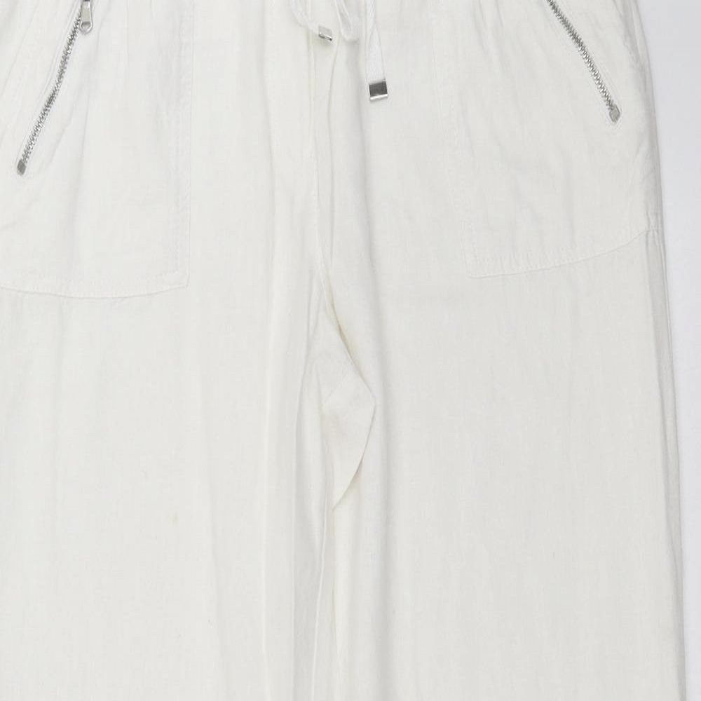 George Womens White   Trousers  Size 10 L28 in