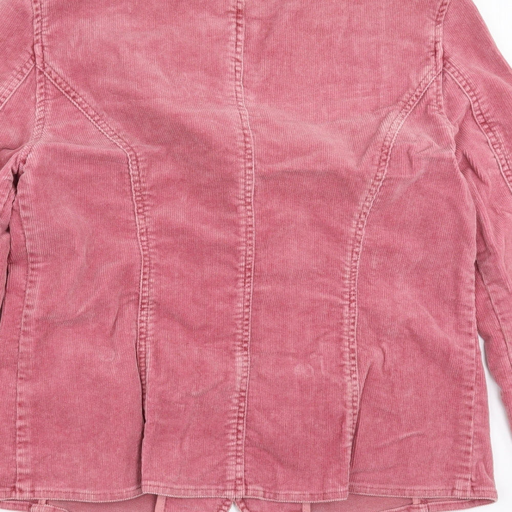 Red Herring Womens Pink  Corduroy Jacket  Size 14