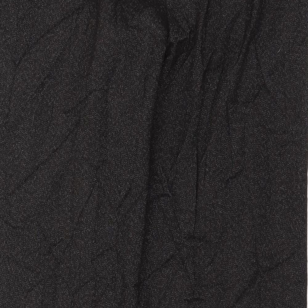 Oscar B  Womens Black Herringbone  Trousers  Size 12 L29 in