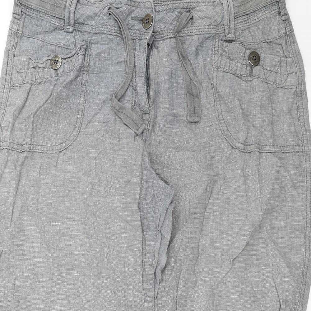 MANTARAY Womens Grey   Cropped Trousers Size 12 L22 in