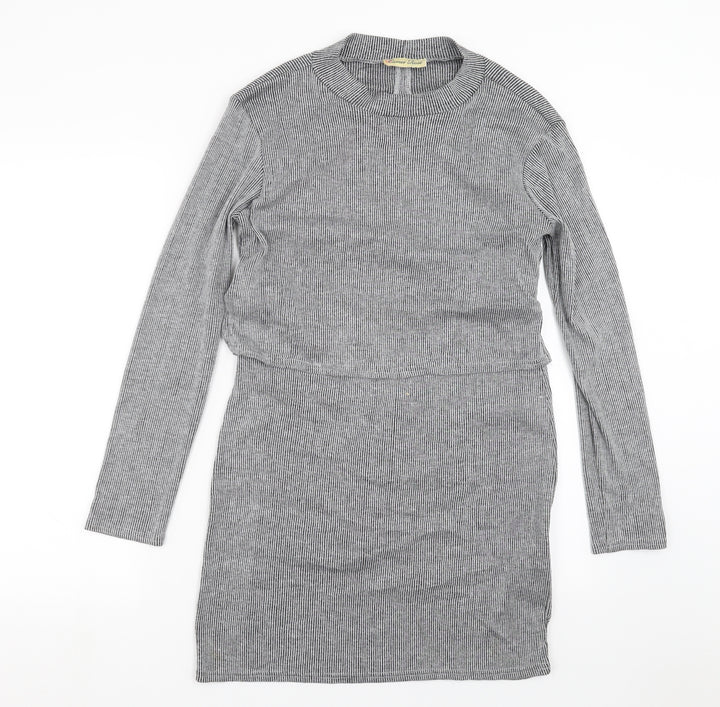 CAMEO ROSE Womens Grey Striped  Shift  Size 12