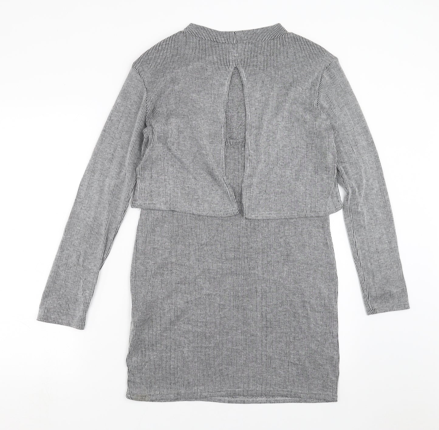 CAMEO ROSE Womens Grey Striped  Shift  Size 12