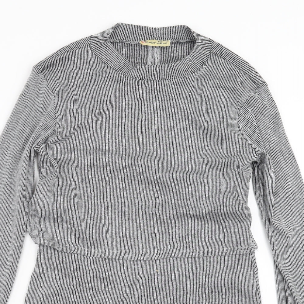 CAMEO ROSE Womens Grey Striped  Shift  Size 12