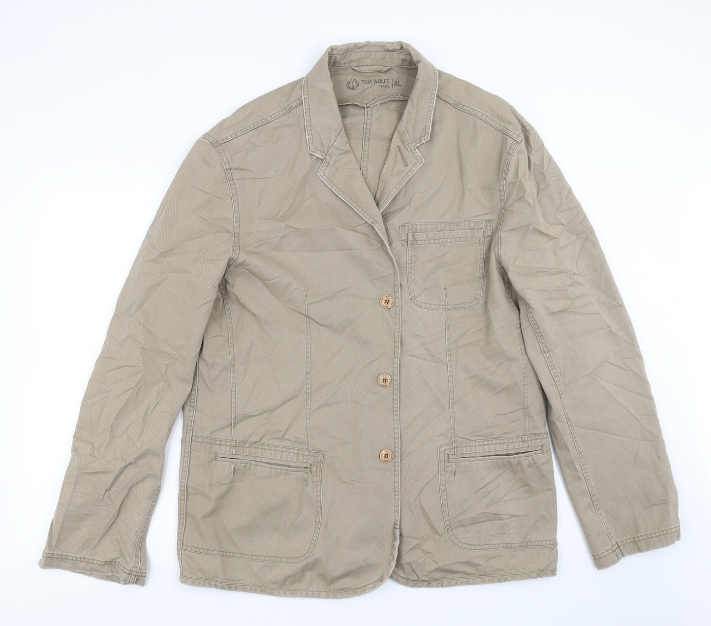 Tom Wolfe Mens Beige   Jacket  Size XL