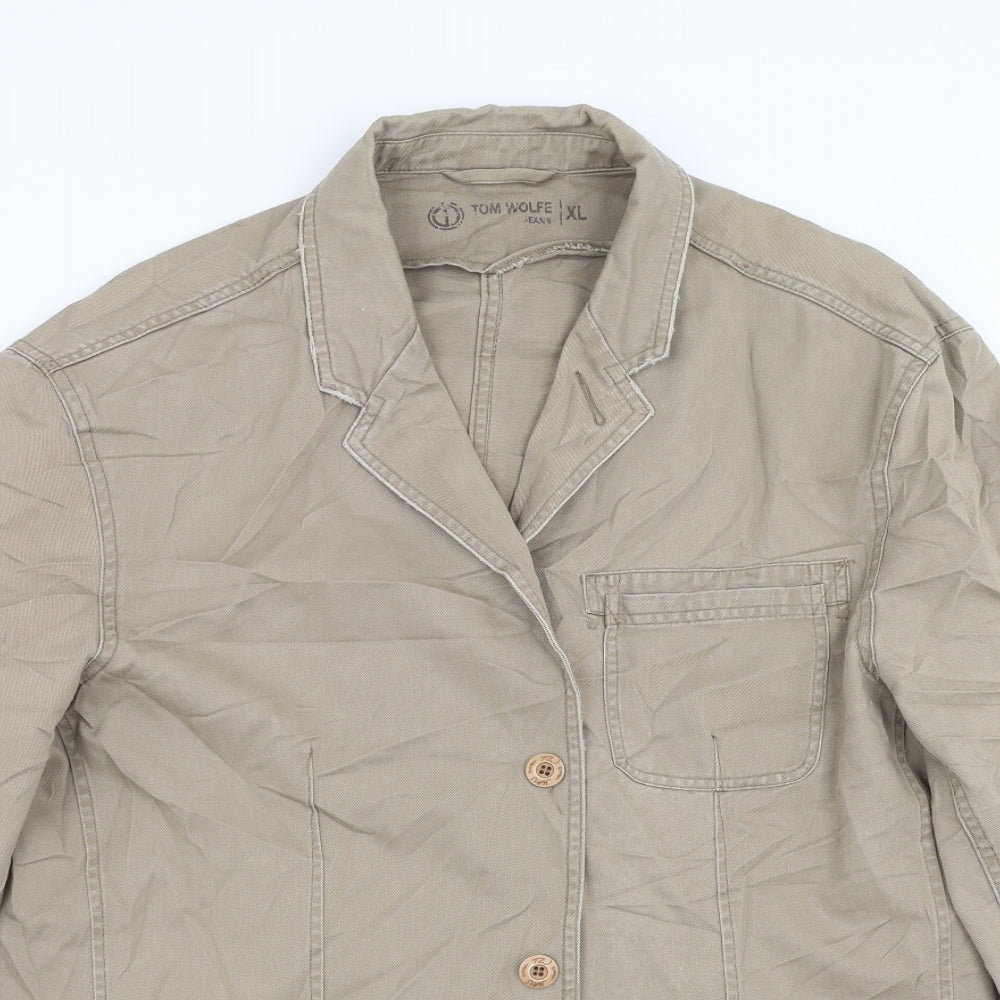 Tom Wolfe Mens Beige   Jacket  Size XL