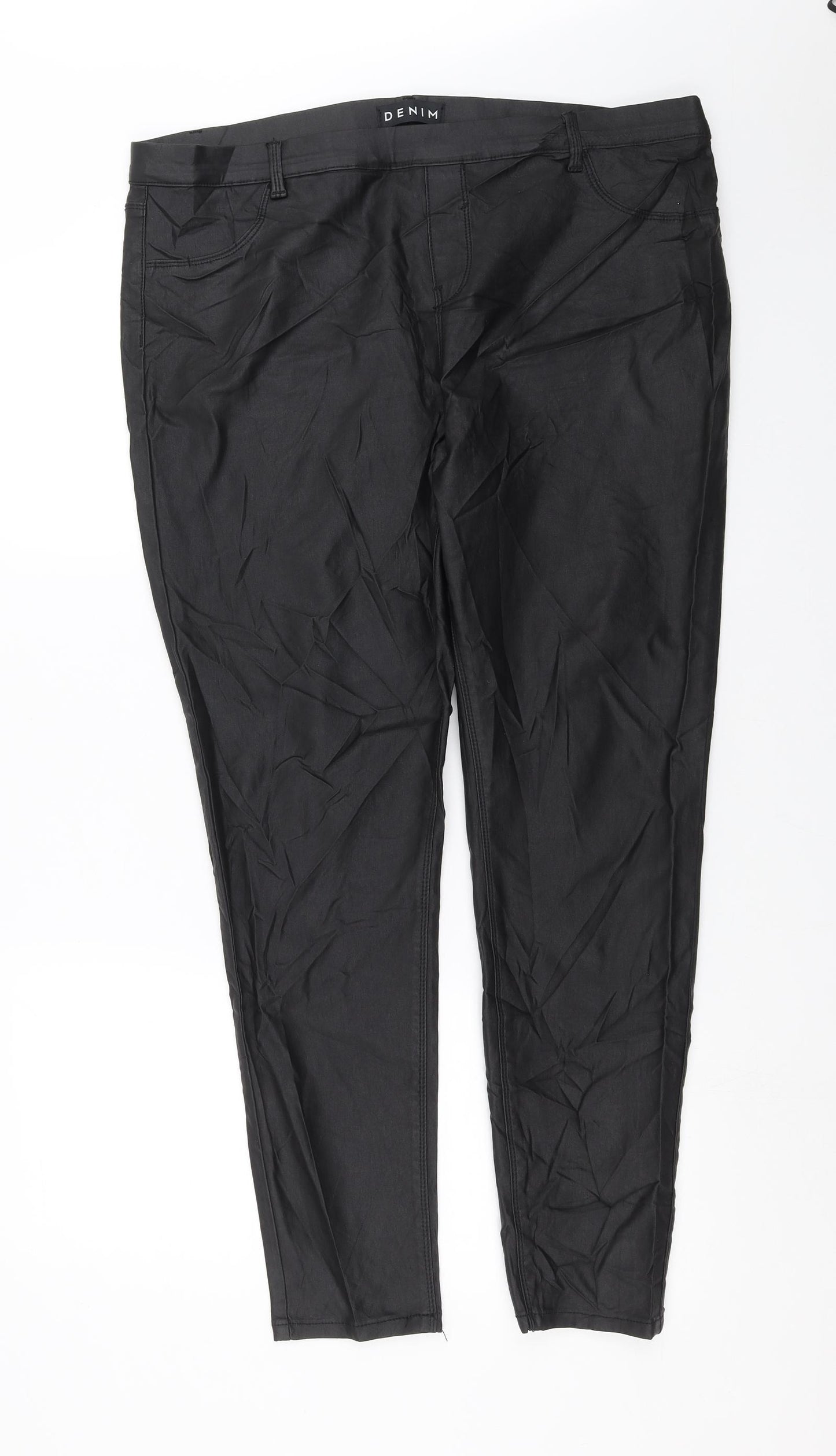 Peacocks Womens Black   Jegging Jeans Size 20 L29 in