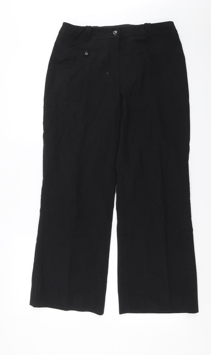 Debenhams Womens Black Trousers Size 12 L27 in