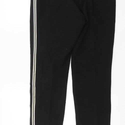 Marks and Spencer Womens Black   Trousers  Size 12 L28 in - side stripe detail