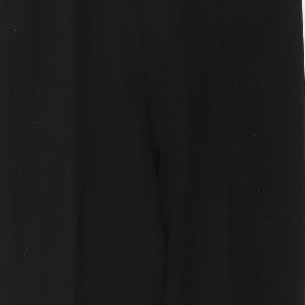 Marks and Spencer Womens Black   Trousers  Size 12 L28 in - side stripe detail
