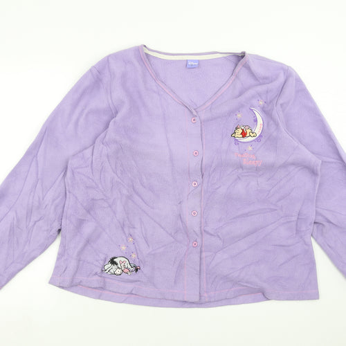 Disney Womens Purple Solid  Top Pyjama Top Size 18  - winne the pooh, disney