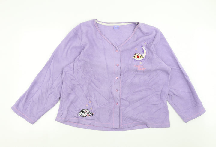 Disney Womens Purple Solid Top Pyjama Top Size 18 - winne the pooh, disney