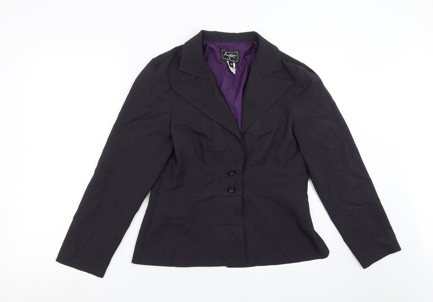 sweet suit Womens Purple Striped  Jacket Suit Jacket Size 8