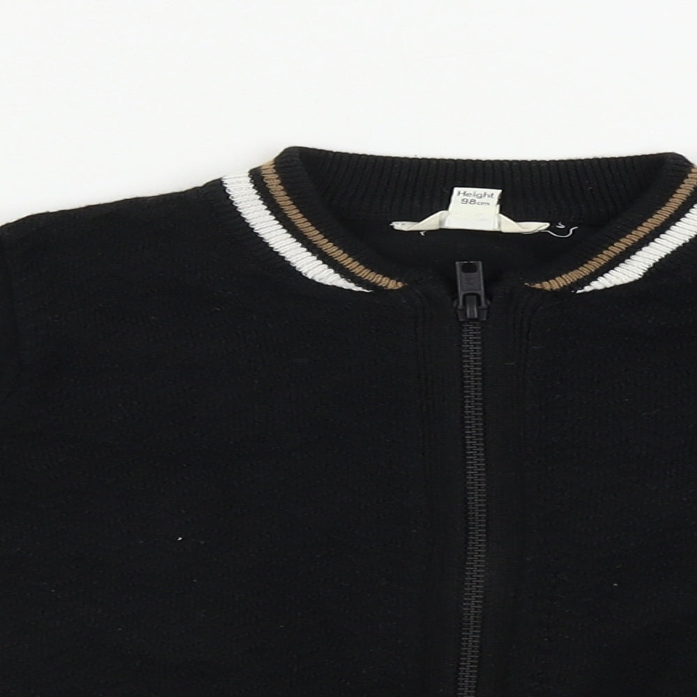 River Island  Boys Black   Full Zip Jumper Size 2-3 Years