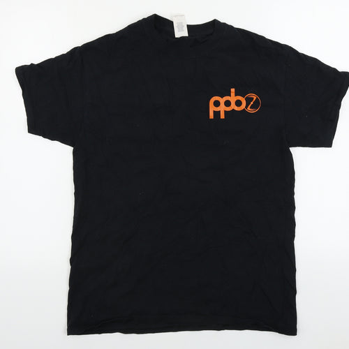 Gildan  Mens Black Paisley   T-Shirt Size M