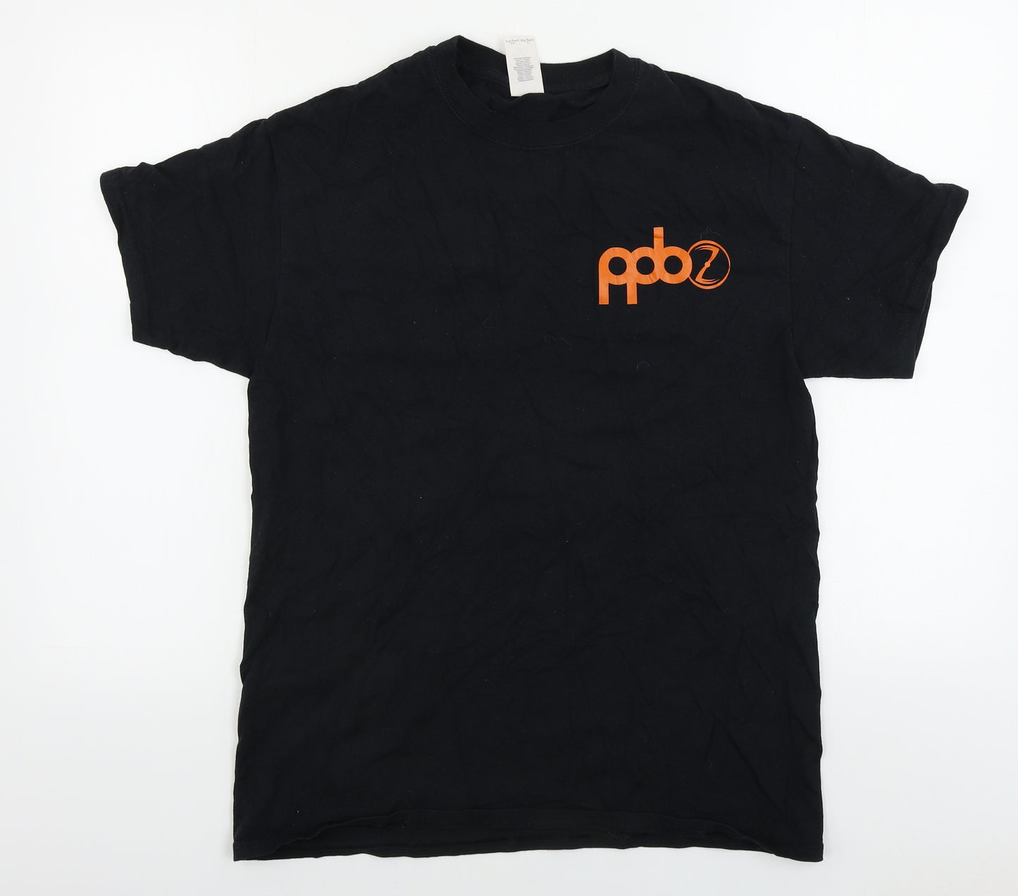 Gildan  Mens Black Paisley   T-Shirt Size M